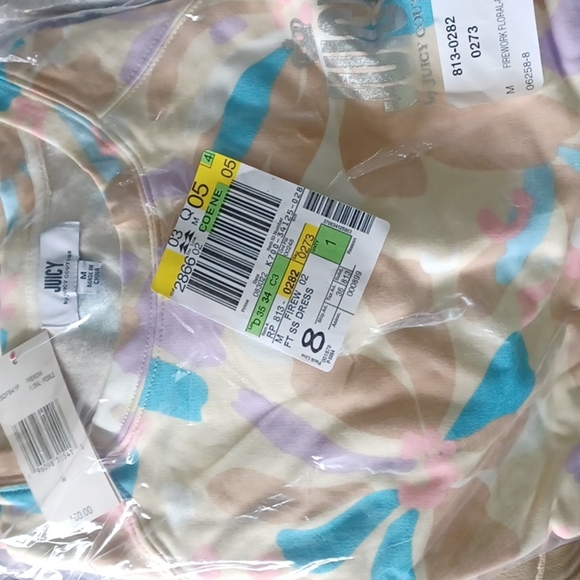 NWT!!!!Juicy By Juicy Couture Short Sleeve Checked T-Shirt Dress size M. 💐🌸🌺 - Picture 4 of 5